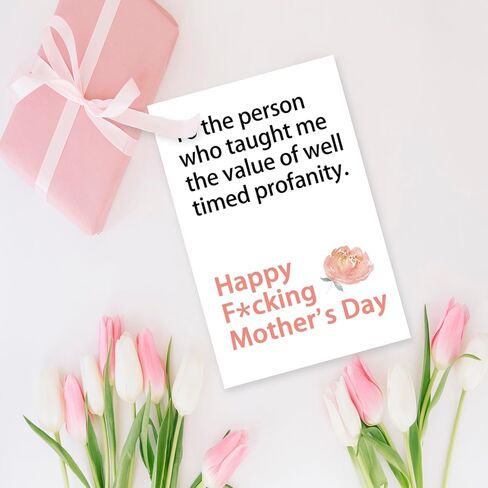 Ziwenhu بطاقة عيد الأم المضحكة لأمي ، هدايا بطاقة عيد الأم وقحة ، بطاقة فرحان من ابنة ، عيد أم جيد شكرا لك بطاقة للزوجة in Kuwait