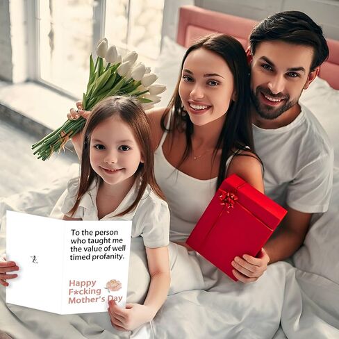 Ziwenhu بطاقة عيد الأم المضحكة لأمي ، هدايا بطاقة عيد الأم وقحة ، بطاقة فرحان من ابنة ، عيد أم جيد شكرا لك بطاقة للزوجة in Kuwait