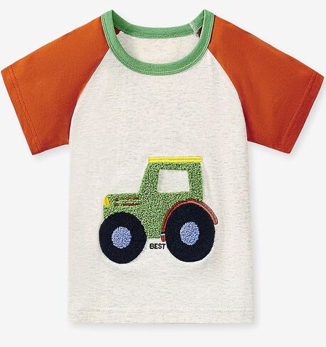 Frogwill Toddler Boys Little Monster Embroidered Truck 2-Pieces Cotton T-Shirt and Shorts Summer Outfit Set in Kuwait
