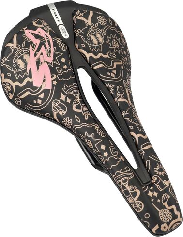 MEGHNA Bike Saddle for Road Bike Replacement Bike Seat Hollow Breathable Graffiti Pattern Street Style Comfort Seat for Raod Bike Mountain Bike Gravel Bike BMX Multi Colors in Saudi Arabia