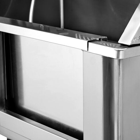 VEVOR 50 "Pet Dog Station W/الدرج ، حوض استحسان الكلاب المهنية من الفولاذ المقاوم للصدأ مع صندوق الصابون ، صنبور ، ملحق غني ، حوض استحمام للكلاب للحيوانات الأليفة الكبيرة ، والحيوانات الأليفة الصغيرة ، وحوض الغسيل للمنزل يمينًا in Kuwait