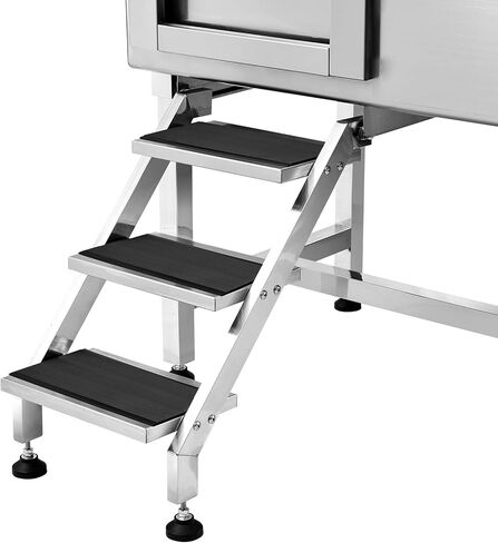 VEVOR 50 "Pet Dog Station W/الدرج ، حوض استحسان الكلاب المهنية من الفولاذ المقاوم للصدأ مع صندوق الصابون ، صنبور ، ملحق غني ، حوض استحمام للكلاب للحيوانات الأليفة الكبيرة ، والحيوانات الأليفة الصغيرة ، وحوض الغسيل للمنزل يمينًا in Kuwait