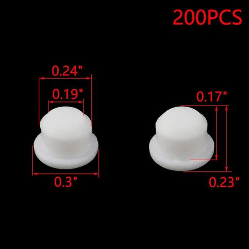 MY MIRONEY 100 قطعة 8.5 مم سدادات ثقب سيليكون شبه شفافة سدادات ثقب مطاطية صلبة مشبك دائري في سدادات ثقب القفل لإدراج أغطية نهاية الأثاث، سدادات إغلاق المطبخ in Kuwait