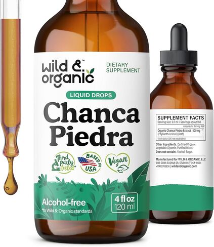 مستخلص سائل تشانكا بيدرا من Wild & Organic Stone Breaker - تطهير الكلى ودعم المرارة - مكمل نباتي خالٍ من الكحول - 4 أونصة سائلة in Saudi Arabia