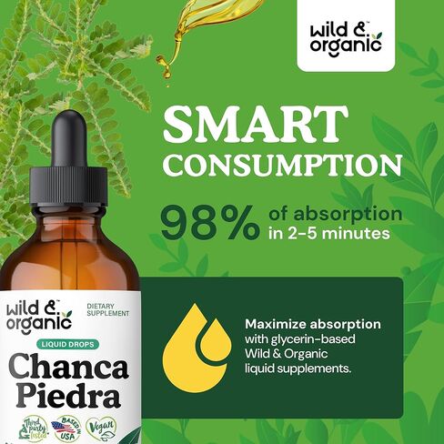 مستخلص سائل تشانكا بيدرا من Wild & Organic Stone Breaker - تطهير الكلى ودعم المرارة - مكمل نباتي خالٍ من الكحول - 4 أونصة سائلة in Saudi Arabia