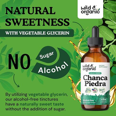 مستخلص سائل تشانكا بيدرا من Wild & Organic Stone Breaker - تطهير الكلى ودعم المرارة - مكمل نباتي خالٍ من الكحول - 4 أونصة سائلة in Saudi Arabia