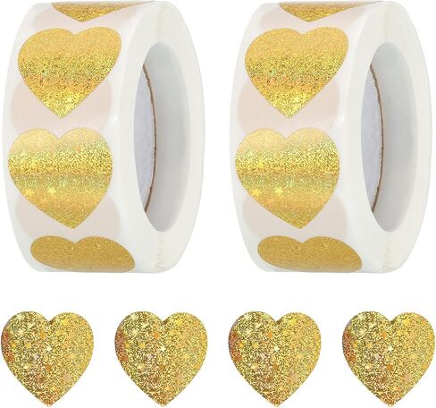 MECCANIXITY 1000 Pcs Heart Shaped Sticker 1 Inch Self-Adhesive Love Sticker Label Heart Decorations for Envelope,Valentine Day,Wedding Party, Light Blue in Saudi Arabia