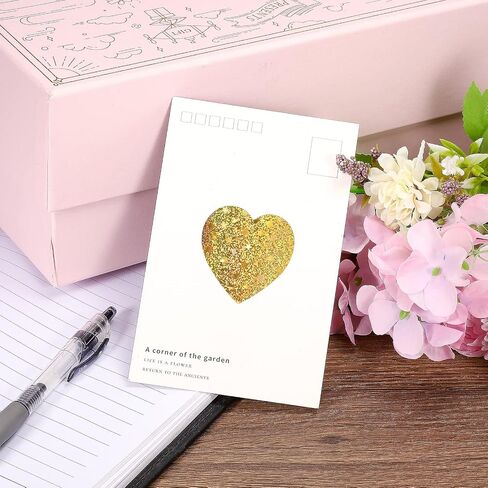 MECCANIXITY 1000 Pcs Heart Shaped Sticker 1 Inch Self-Adhesive Love Sticker Label Heart Decorations for Envelope,Valentine Day,Wedding Party, Light Blue in Saudi Arabia