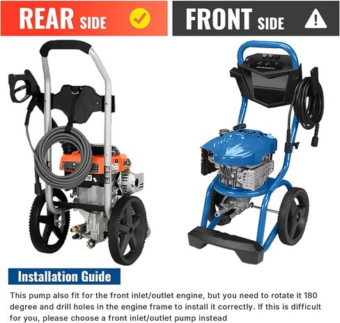YAMATIC Vertical Pressure Washer Pump Max 3450 PSI 2.5 GPM, 7/8" Shaft Replacement Pump for Power Washer, Compatible with Simpson, Honda, Ryobi, Craftsman, GCV190 Rear Inlet/Outlet in Saudi Arabia