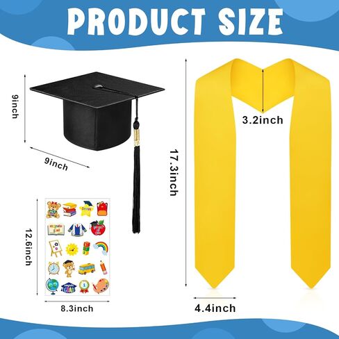 Jetec 6 Pcs 2024 Preschool Graduation Cap Stole Iron on Letter Set for Boys Girls for Pre K Graduation Cap DIY Craft in Saudi Arabia