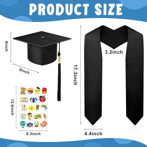 Jetec 6 Pcs 2024 Preschool Graduation Cap Stole Iron on Letter Set for Boys Girls for Pre K Graduation Cap DIY Craft in Saudi Arabia