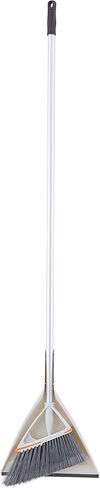Superio Angle Broom with Clip-On Dustpan Set Angle Shape to Reach Narrow Spaces. (Soft Gray) in Kuwait