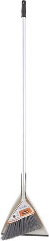 Superio Angle Broom with Clip-On Dustpan Set Angle Shape to Reach Narrow Spaces. (Soft Gray) in Kuwait