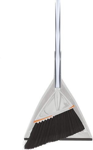Superio Angle Broom with Clip-On Dustpan Set Angle Shape to Reach Narrow Spaces. (Soft Gray) in Kuwait