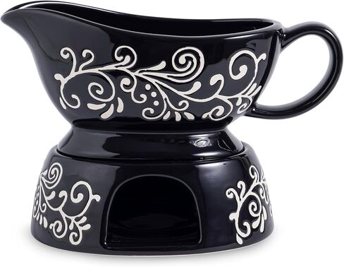Wisenvoy Gravy Boat Porcelain Gravy Boats Gravy Sauce Boat with Stand 20 Oz Gravy Bowl in Saudi Arabia