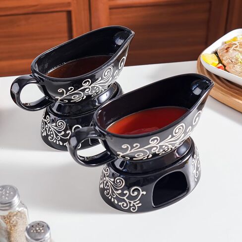 Wisenvoy Gravy Boat Porcelain Gravy Boats Gravy Sauce Boat with Stand 20 Oz Gravy Bowl in Saudi Arabia