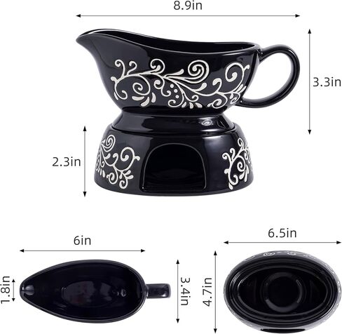 Wisenvoy Gravy Boat Porcelain Gravy Boats Gravy Sauce Boat with Stand 20 Oz Gravy Bowl in Saudi Arabia