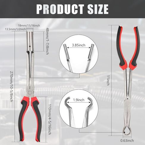 2 Pack Spark Plug Puller Tool Spark Plug Pliers Spark Plug Tool Spark Plug Wire Pliers Spark Plug Removal Pliers Tool Kit Spark Plug Boot Removal Tool Sleeve Round Spark Plug Pliers in Kuwait