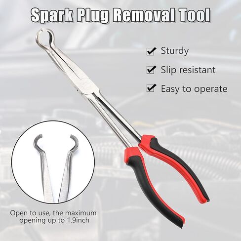 2 Pack Spark Plug Puller Tool Spark Plug Pliers Spark Plug Tool Spark Plug Wire Pliers Spark Plug Removal Pliers Tool Kit Spark Plug Boot Removal Tool Sleeve Round Spark Plug Pliers in Kuwait