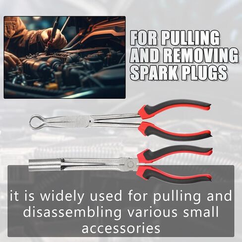 2 Pack Spark Plug Puller Tool Spark Plug Pliers Spark Plug Tool Spark Plug Wire Pliers Spark Plug Removal Pliers Tool Kit Spark Plug Boot Removal Tool Sleeve Round Spark Plug Pliers in Kuwait