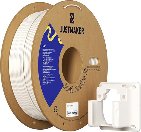PC 3D Printer Filament, High Temperature Resistant, Low Warpage, Upgrade Cardboard Spool, 1kg, Dimensional Accuracy +/-0.03mm, 1.75mm, White in Saudi Arabia