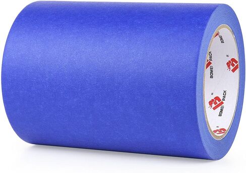 BOMEI PACK Wide Blue Painters Tape 6 Inches x 40 Yards, 3D Printing Tape for Laser Cutting, 21-Day Clean Removal Wide 6'' Masking Tape in Kuwait