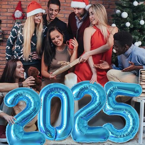 Jumbo 2025 بالونات رقم 2025 البالونات 2025 رقم البالونات التخرج من البالونات التخرج 2025 قابلة لإعادة الاستخدام القابلة لإعادة الاستخدام سهلة التخرج لعيد التخرج من عيد ميلاد وذكرى الذكرى السنوية (الأزرق الداكن ، 32 بوصة) in Kuwait