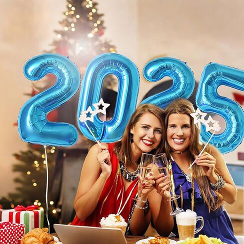 Jumbo 2025 بالونات رقم 2025 البالونات 2025 رقم البالونات التخرج من البالونات التخرج 2025 قابلة لإعادة الاستخدام القابلة لإعادة الاستخدام سهلة التخرج لعيد التخرج من عيد ميلاد وذكرى الذكرى السنوية (الأزرق الداكن ، 32 بوصة) in Kuwait
