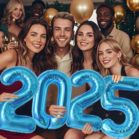 Jumbo 2025 بالونات رقم 2025 البالونات 2025 رقم البالونات التخرج من البالونات التخرج 2025 قابلة لإعادة الاستخدام القابلة لإعادة الاستخدام سهلة التخرج لعيد التخرج من عيد ميلاد وذكرى الذكرى السنوية (الأزرق الداكن ، 32 بوصة) in Kuwait