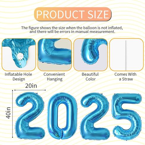 Jumbo 2025 بالونات رقم 2025 البالونات 2025 رقم البالونات التخرج من البالونات التخرج 2025 قابلة لإعادة الاستخدام القابلة لإعادة الاستخدام سهلة التخرج لعيد التخرج من عيد ميلاد وذكرى الذكرى السنوية (الأزرق الداكن ، 32 بوصة) in Kuwait