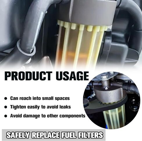 Fuel Filter Elements with Wrench Compatible with Yamaha Outboard 4-Strokes F150, F200, F225, VZ150, VZ175, VZ200, VF200, VF225, VF250 2006 to Current Replace # 6P3-WS24A-01-00 in Saudi Arabia