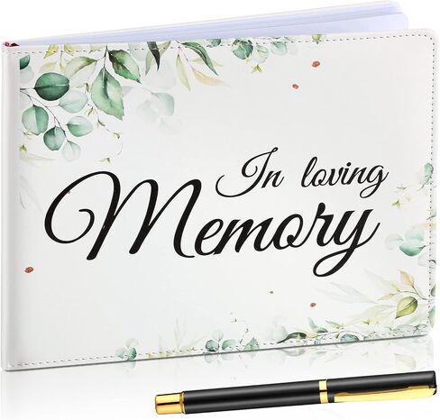 دفتر ضيوف جنازة باتيلاي مع الاحتفال بخدمة Pen Memorial Service لعلامة LIFE SIGN in Kuwait
