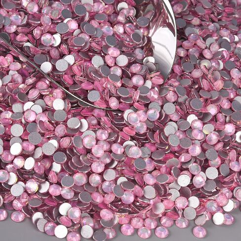 Blinginbox Rhinestones for Crafting,Flatback Rhinestones Glass Gems Stones Round Gemstones Non-Hotfix Crystal for Crafts Nail Decoration,Seafoam Green Opal(2.7-2.9mm) SS10/1440pcs in Saudi Arabia