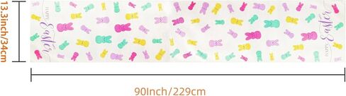 Happy Bunny Easter Table Runner Easter Spring Decorations for Table Indoor Home Party Decor 72 Inchs Long in Saudi Arabia