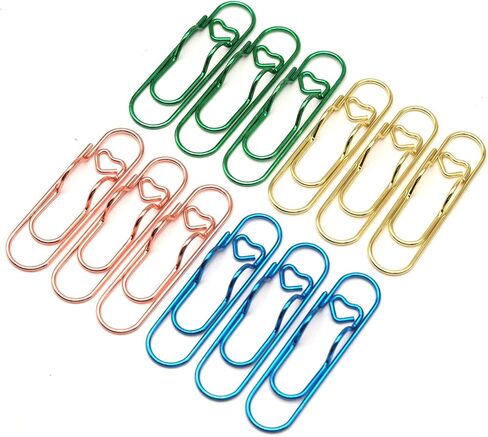 12 PCS مقاطع حامل القلم المعدنية لدفتر الملاحظات ، ملحقات المخطط ، مقاطع ورق قلب Jumbo 2.8 بوصة in Kuwait