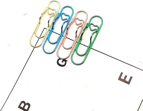 12 PCS مقاطع حامل القلم المعدنية لدفتر الملاحظات ، ملحقات المخطط ، مقاطع ورق قلب Jumbo 2.8 بوصة in Kuwait