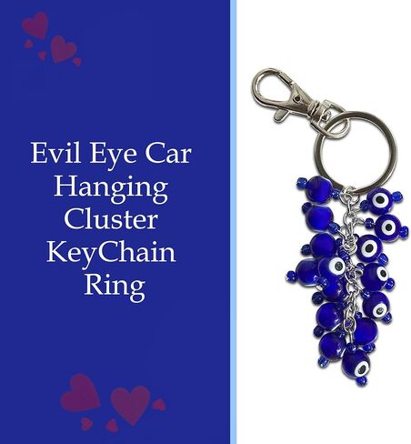 Evil Eye Car Hanging Ornament/Cluster Keychain Ring in Saudi Arabia
