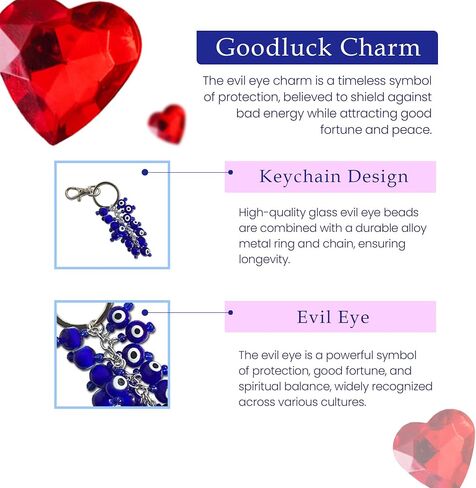Evil Eye Car Hanging Ornament/Cluster Keychain Ring in Saudi Arabia