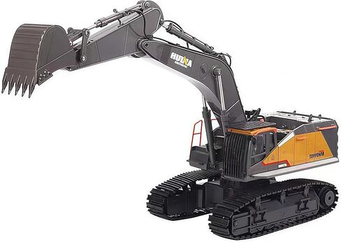 لعبة Gemini&Genius Excavator للأطفال، لعبة حفار مسار مركبات البناء المعدنية 1/50 لعبة حفار، ذراع حفار متحرك متعدد المفاصل ولعبة شاحنة كابينة تدور 360 درجة للأطفال in Saudi Arabia