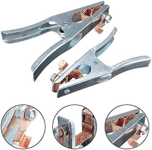 2pcs 300A/500A/800A Earth Ground Cable Clip Clamp Welding Manual Welder Electrode Holder Welding Processing Ground Clamp Professional Tools (300A) in Kuwait