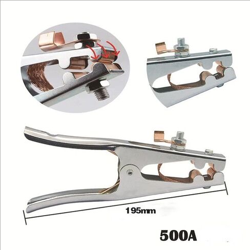 2pcs 300A/500A/800A Earth Ground Cable Clip Clamp Welding Manual Welder Electrode Holder Welding Processing Ground Clamp Professional Tools (300A) in Kuwait