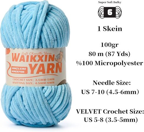 （2 Orange） 2 Pack Super Soft Fuzzy Chenille Chunky Yarn for Crocheting, 200g (175yds) Fluffy Velvet Yarn for Hand Knitting Baby Blankets Weaving Craft in Kuwait