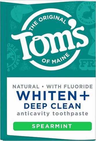 Tom's of Maine Whiten+ Deep Clean Anticavity Peppermint Toothpaste 4.0 Oz in Kuwait