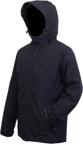 سترة تزلج مقاومة للماء للرجال من Alpine Swiss، معطف بغطاء للرأس للتزلج على الجليد، معطف واق من المطر للشتاء الدافئ in Kuwait