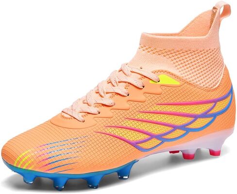 MAUGELY Men's Cleats Firm Ground Soccer Shoes Athletic Lightweight Running Outdoor Turf Comfortable Training Football Shoes in Kuwait