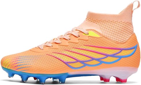 MAUGELY Men's Cleats Firm Ground Soccer Shoes Athletic Lightweight Running Outdoor Turf Comfortable Training Football Shoes in Kuwait