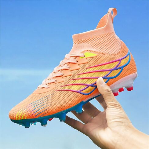 MAUGELY Men's Cleats Firm Ground Soccer Shoes Athletic Lightweight Running Outdoor Turf Comfortable Training Football Shoes in Kuwait