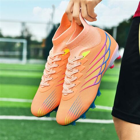 MAUGELY Men's Cleats Firm Ground Soccer Shoes Athletic Lightweight Running Outdoor Turf Comfortable Training Football Shoes in Kuwait