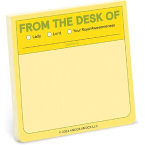 1-Count Knock Knock from The Desk of Sticky Note, 3 x 3-Inches, 100 Sheets Each