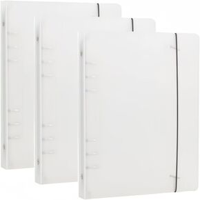 3 حزمة PVC PVC دائمة A5 6 حلقة الدائري واقي من الحامي مع شريط المطاط مطابقة لعملية الدفنة القابلة لإعادة الملء ختم سطح غير لامع